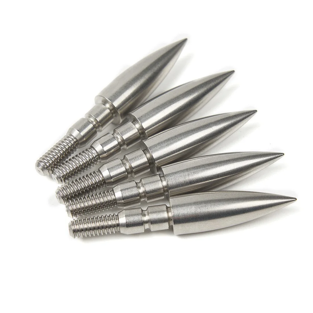 6/12/24pcs Archery Arrowheads Stainless Steel Arrowheads 100/125/150grain for Compound Bow Short Arrow Recurve Bow Hunting