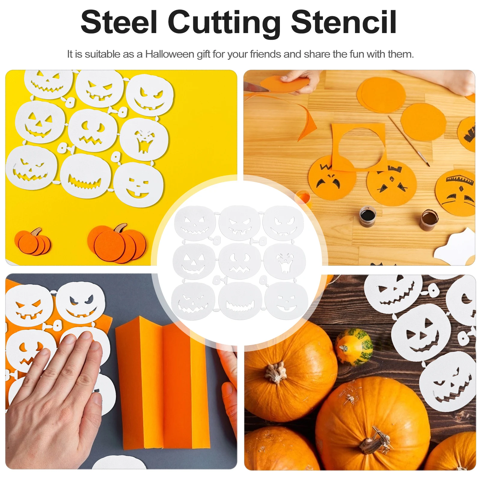

1pc Halloween Pumpkin Metal Cutting Die Stencil Diy Craft Tool For Paper Art Handmade Supplies Carbon Steel Smooth Edge Durable