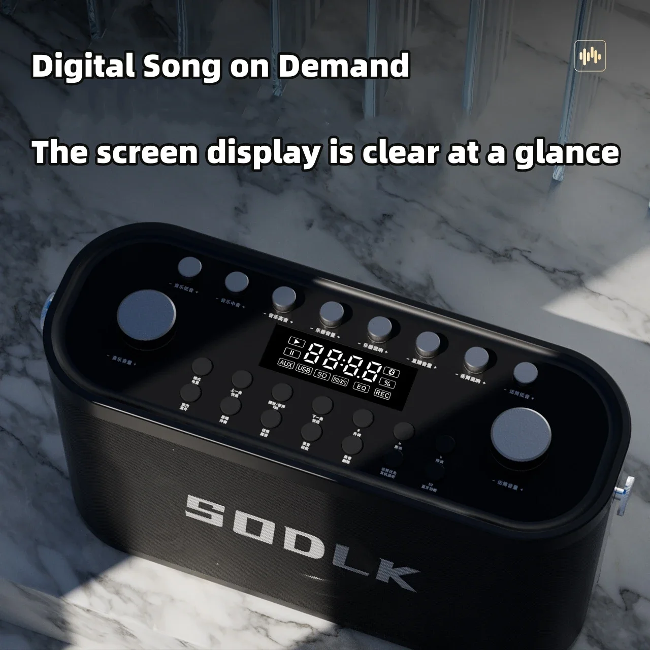 SODLK S1271 PLUS 280W ad alta potenza con HeavyBass Outdoor Home Singing HIFI Sound Quality USB Wireless MIC altoparlante Bluetooth