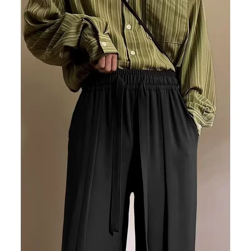 Ice Silk Men's Summer Casual Thin Versatile Straight Sports Pants Trendy Trousers