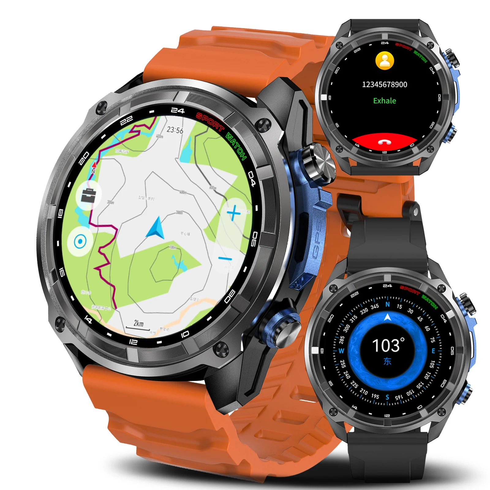 

Новые смарт-часы 2026 года для мужчин: GPS, водонепроницаемость 3ATM, компас, альтиметр, звонки по Bluetooth, фитнес-трекер, аккумулятор 540 мАч