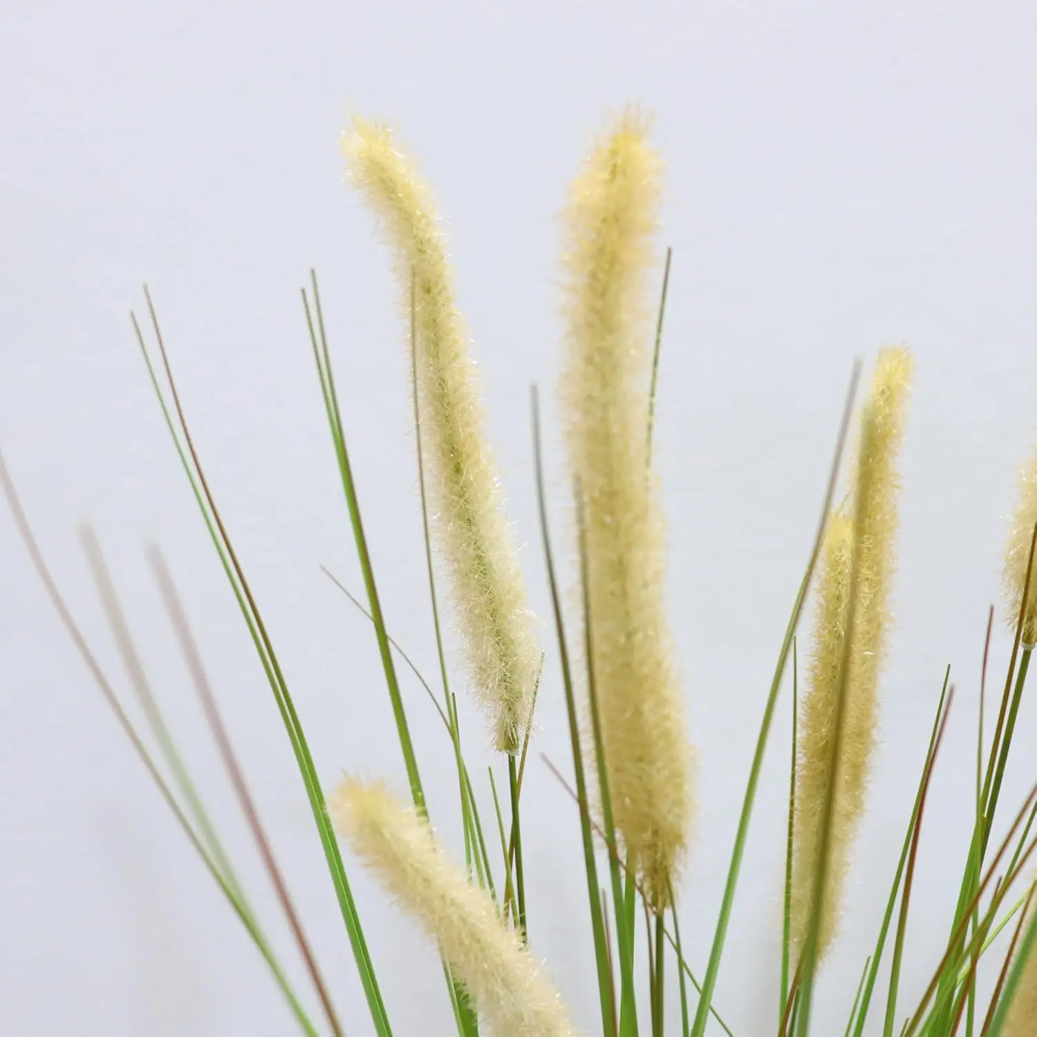 2Pcs 4Ft Artificial Grass with Pots Wheat Grass Green Leaves Fake Plants Realistic Foxtail Grass Pampas for Party Supplies