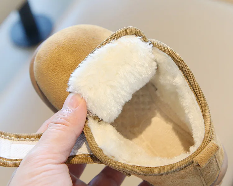 Winter-Fleece-Winterstiefel für Jungen und Mädchen, warm, rutschfest, mit weicher Sohle, Baumwollstiefel, leichte, bequeme Slip-on-Freizeitschuhe für Kinder. – Detail 17