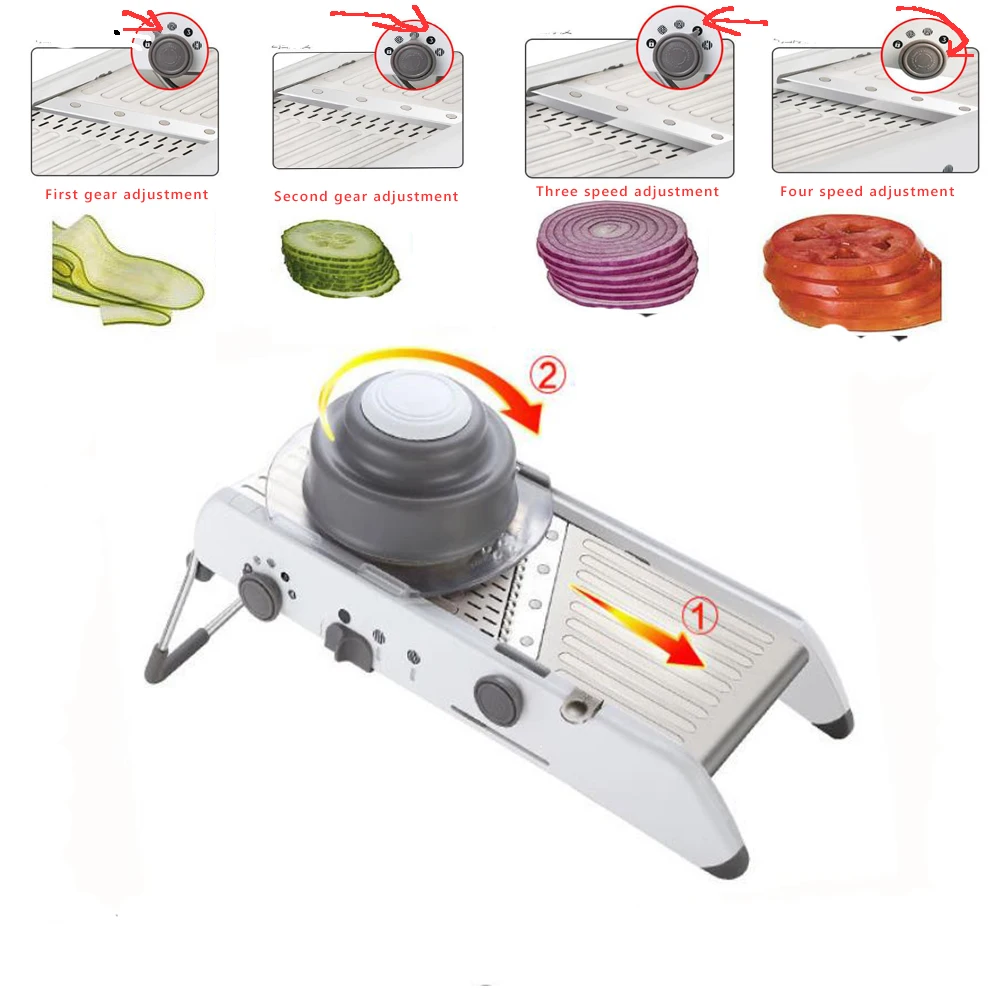 Multifunctional Vegetable Cutter Shredded and Sliced Integrated Machine Shredded Potatoes Shredded Radish Flower Slices