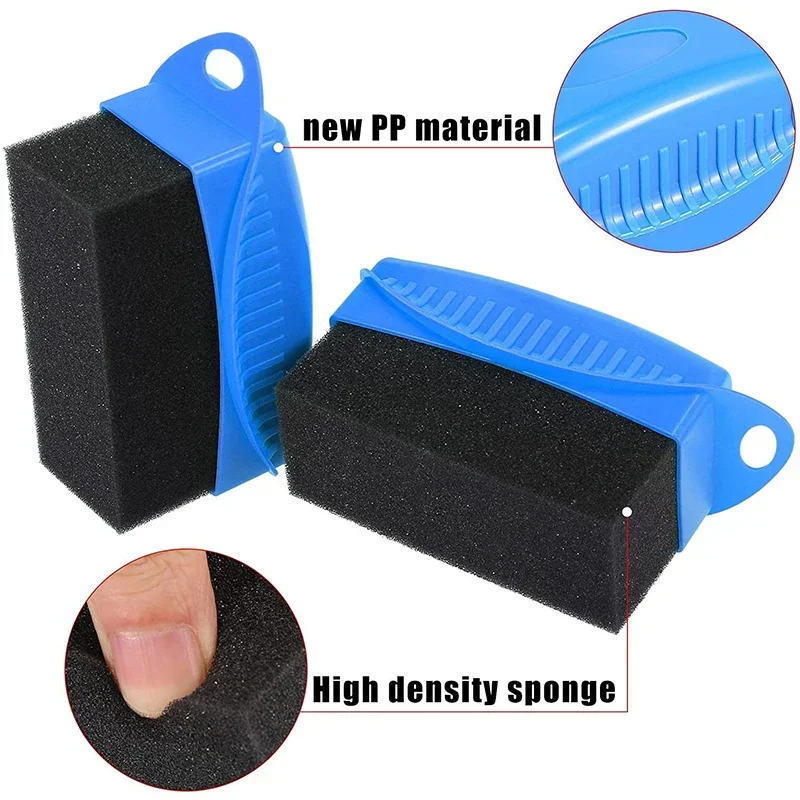 Car Wheel Polishing Waxing Sponge Brush With Cover Washing Cleaning Tire Contour Dressing Applicator Car Detail Clean Tools