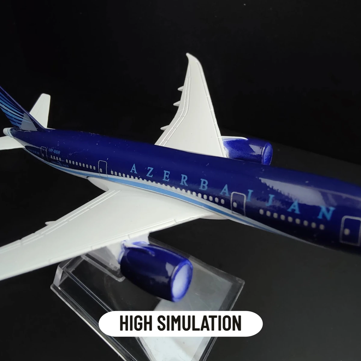 Scale 1:400 Metal Aviation Replica, AZERBAIJAN B787 Airplane Diecast Aircraft Model Miniature, Kids Room Decor Gift Toys for Boy