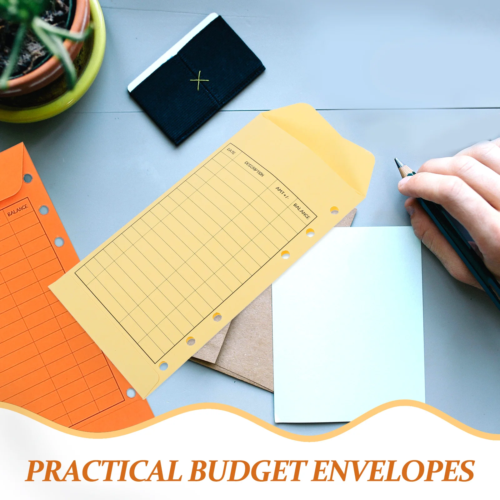 

12 Pcs Holes for Cash Planner Binder Financial Independence Decorative Money Envelopes Saving System