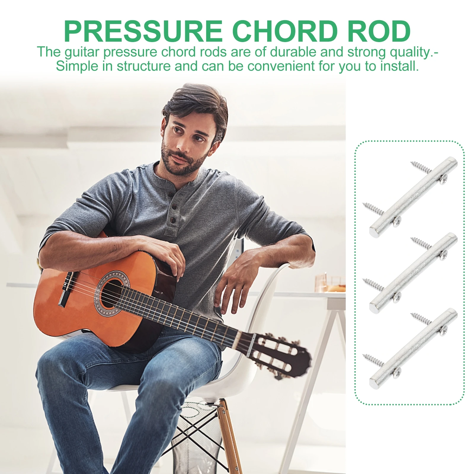 

3 Sets Electric Guitar String Stick Presser Multifunction Tool Truss Rod Instrument Accessories