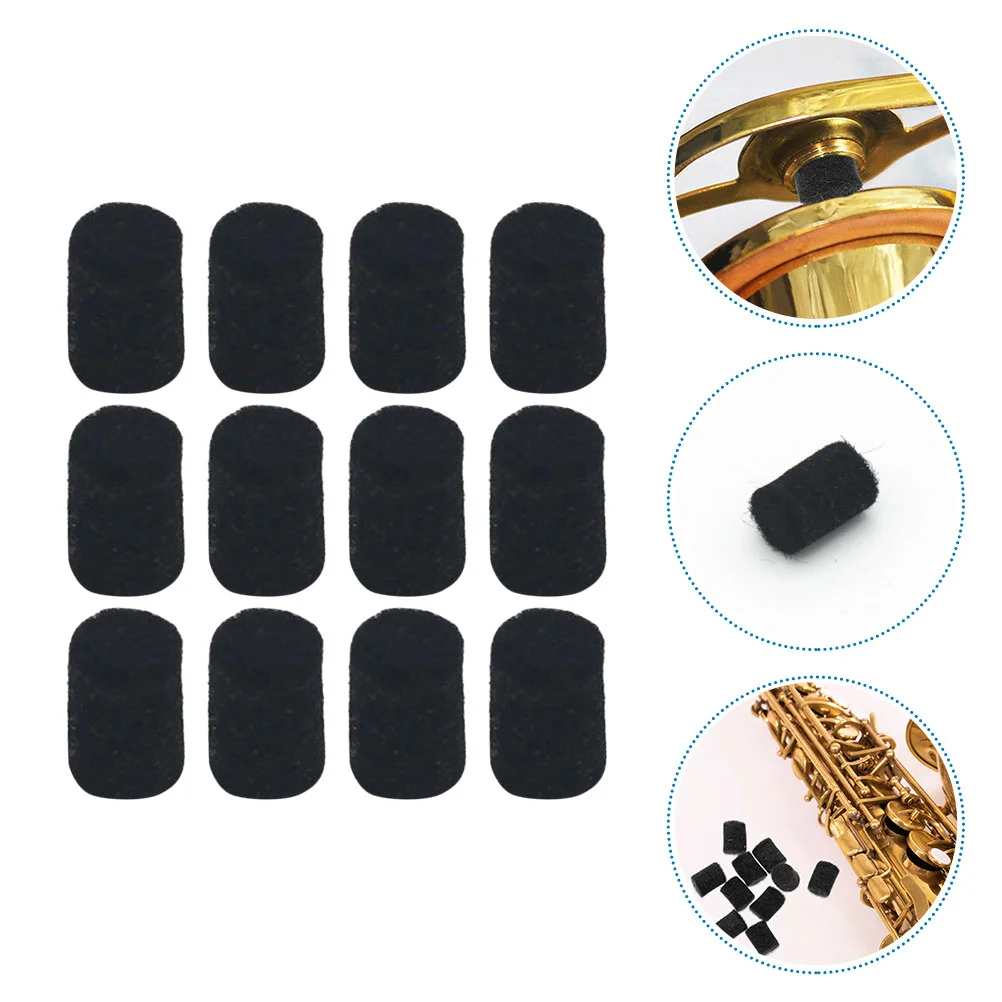 

12 Pcs Saxophone Genital Protector Professional Parts Felt Pads Alto Case Replace Accessories Column for Replacement