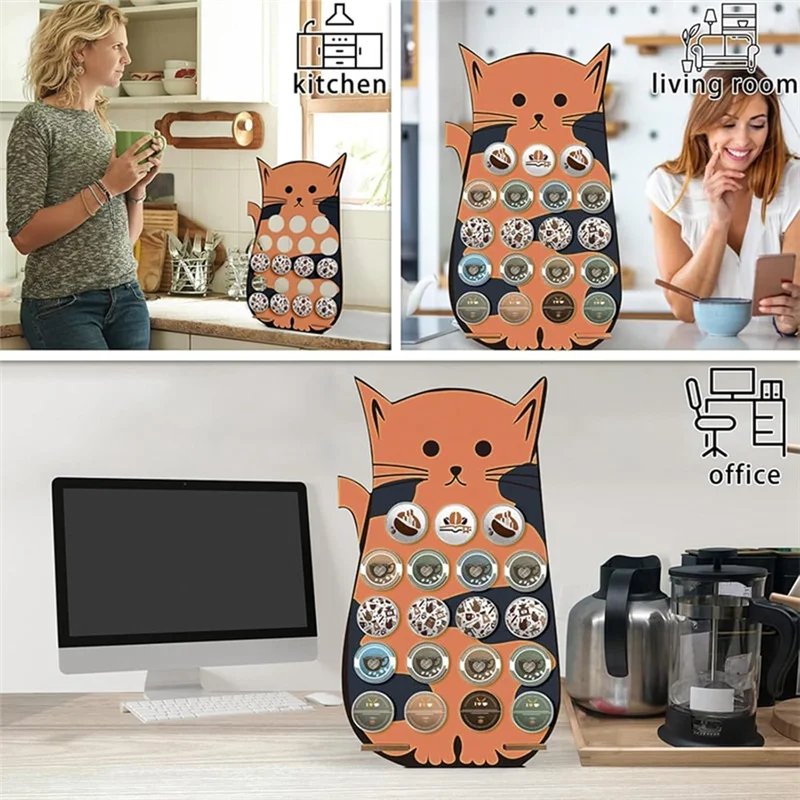 

【Price-Drop!】Coffee Pod Holder, For Space-Saving Counter Organizer For And Office,Perfect For Coffee And Cat Lovers,Durable& Sty