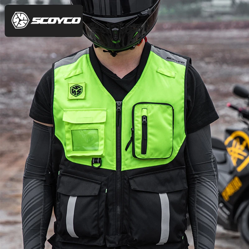 

SCOYCO Motorcycle Reflective Vest Multifunctional Motocross Racing Vest Breathable CE Anti-fall Men Women Motorcycle Jacket Vest