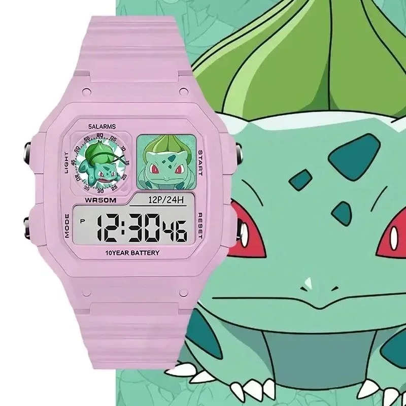 Pokémon Schüleruhr für Jungen und Mädchen, elektronische Uhr mit Wecker und Timer, niedliche Cartoon-Armbanduhr mit Psyduck-Motiv, lustiges Geschenk – Detail 7