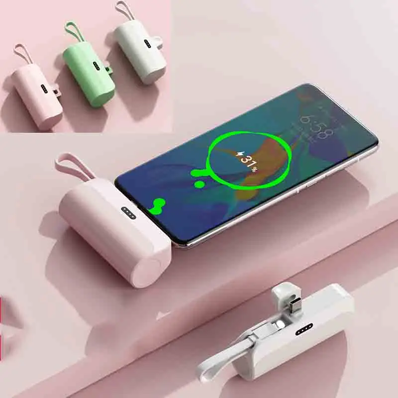 10000mAh Mini Portable Mobile Phone Charger External Battery Power Bank Plug and Play for Type-C iPhone Samsung