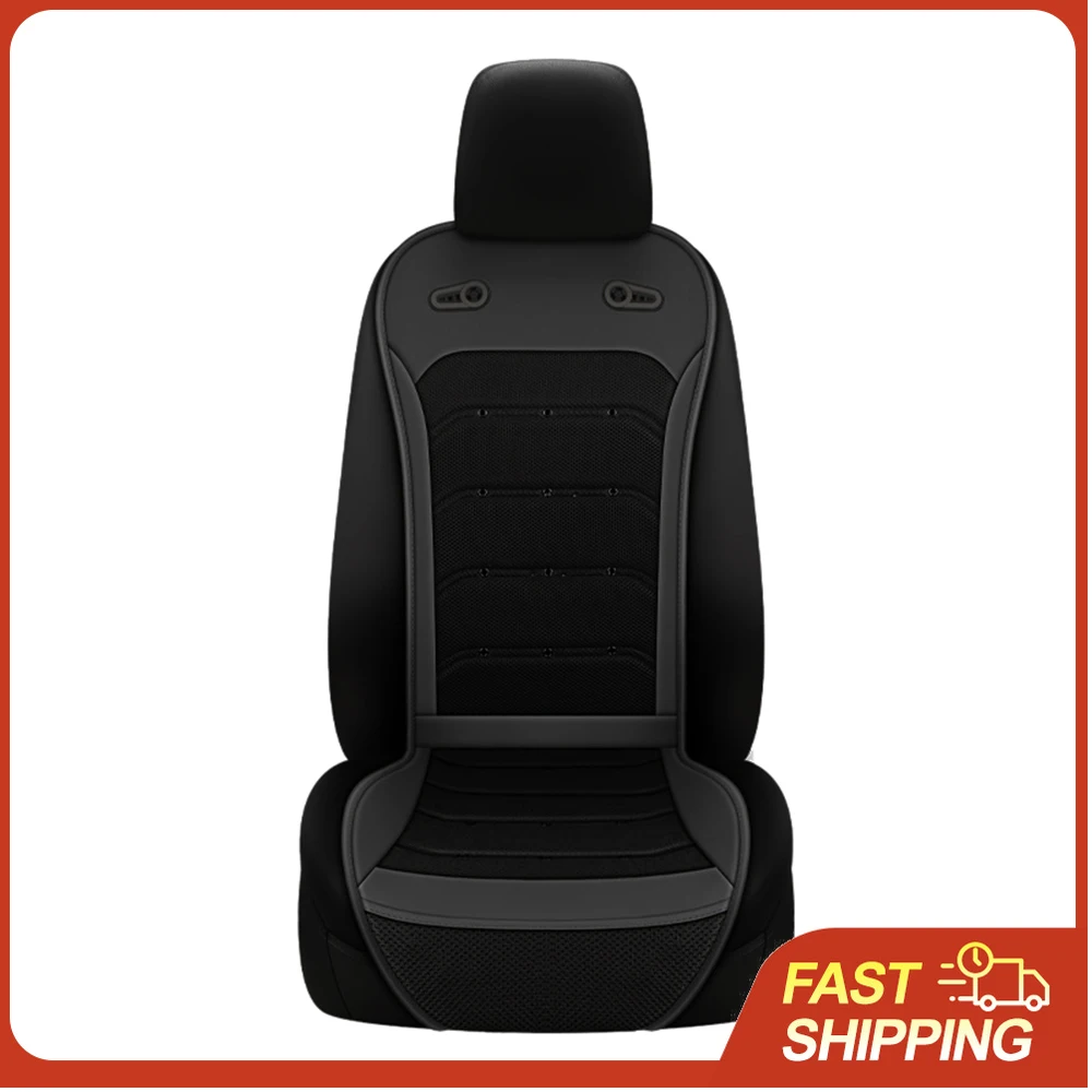 

Cooling Car Seat Cushion, 12V/24V Front Seat Cooled Seat Cover with Intelligent Fans Summer Breathable Ventilated Seat Cushion