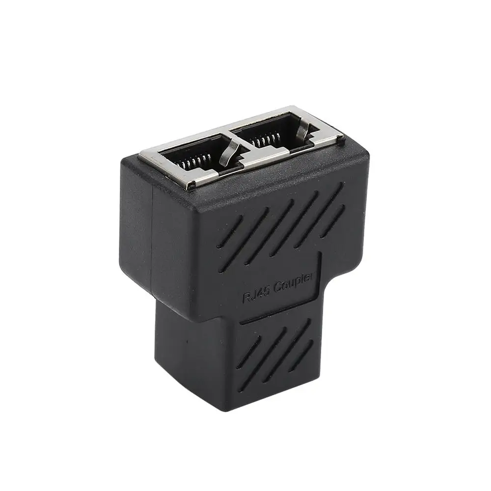 1 To 2 cara Rj45 konektor Splitter Female Lan Rg Rj 45 Cat6 Cat5e Cat5 adaptor kabel jaringan Ethernet berpelindung Stp