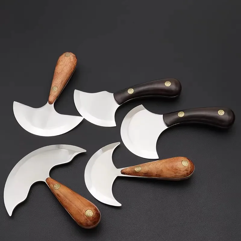 M390 Steel Round Head Skiving Knife - Ultra Sharp Professional Leather Thinning Tool for DIY Craft & Handmade Projects