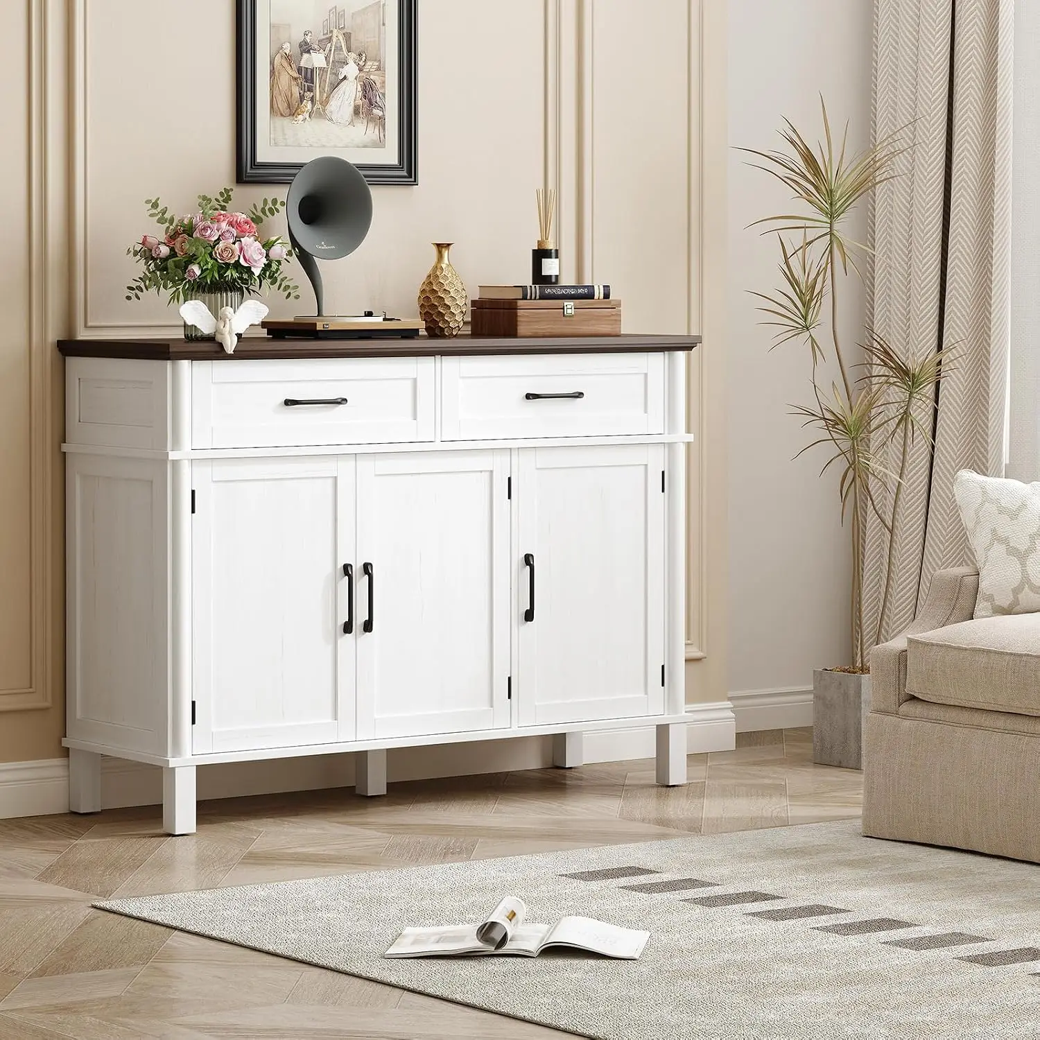 Farmhouse Buffet Storage Cabinet 1