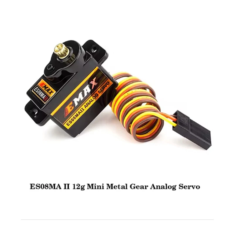 EMAX ES08MA II 12g Mini Metal Gear Analog Servo / ES08MD II 13g Mini Metal Digital Servo For RC Plane FPV Drone Racing