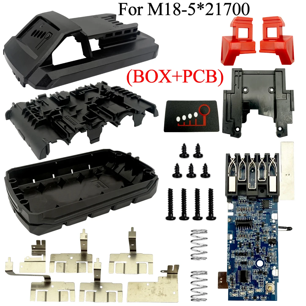 21700 Li-ion Battery Plastic Case PCB Charging Protection Circuit Board Box Shell For Milwaukee 18V Lithium Ion Battery Housings