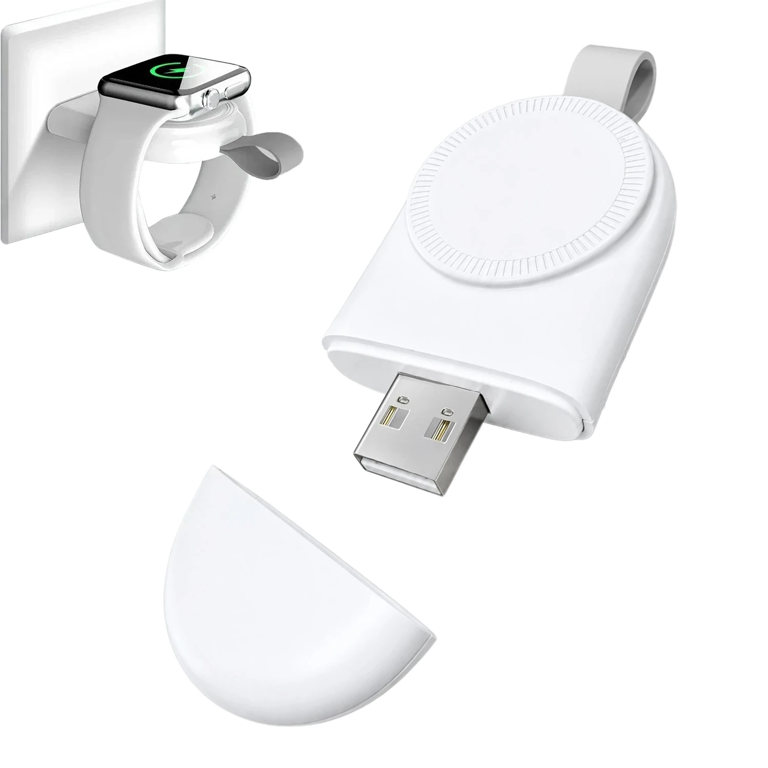 Portable Wireless Magnetic Watch USB A Charger for Apple Watch 9 8 7 SE Ultra Type C Fast Charging Dock for iWatch 6 5 4 3 2