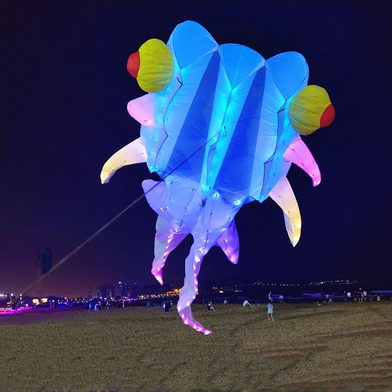 Led kites flying for adults kites led octopus kites inflatable jellyfish kites sports-leisure goldfish kites flying dragon fun