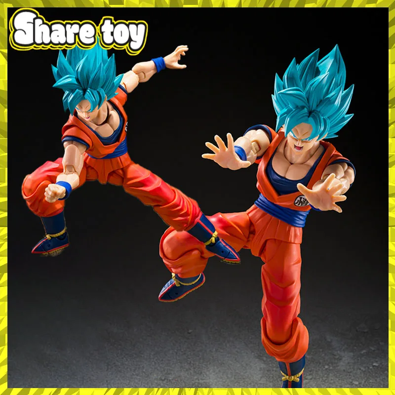 En stock BANDAI S.H.Figuarts SHF Dragon Ball Super Super Saiyan God SON GOKU-BLUE POWER TRANSCENDING LIMITS Figura de acción
