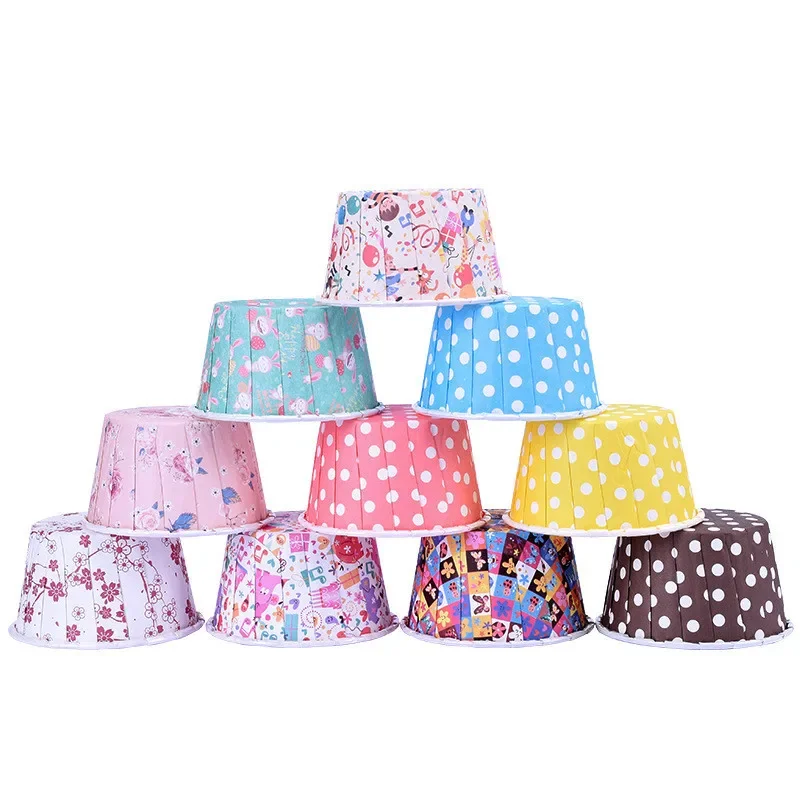 

100Pcs Muffins Large Cups Paper Cupcake Wrappers Baking Cases Muffin Boxes Cake Cup DIY Tools Kitchen Supplies