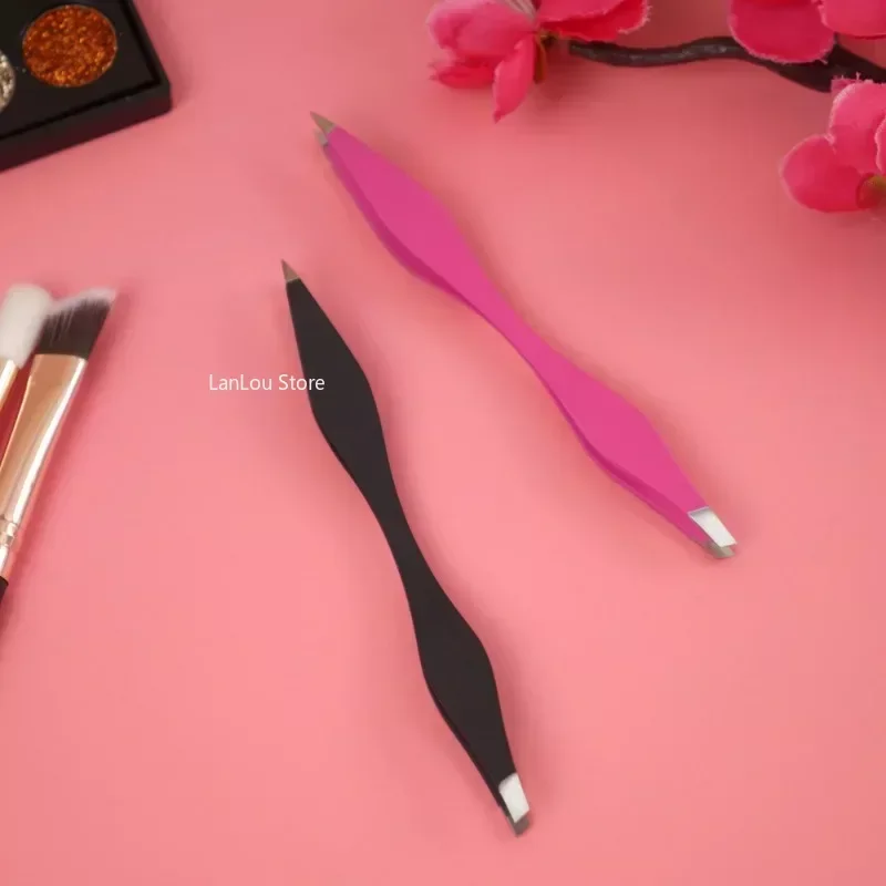 1pc Tweezers Rose Beauty Makeup Tools Double Ends Eyebrow Tweezer Anti-Static Eyelash Extension Pincet for Maquiagem Makeup Tool