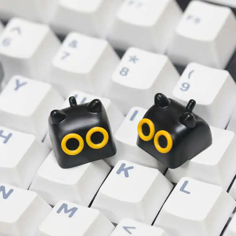 Cute Cartoon Cat Theme Keycaps Original Resin MX Switches Keycaps For  Mechanical Keyboard Accessories Gifts - Image 5