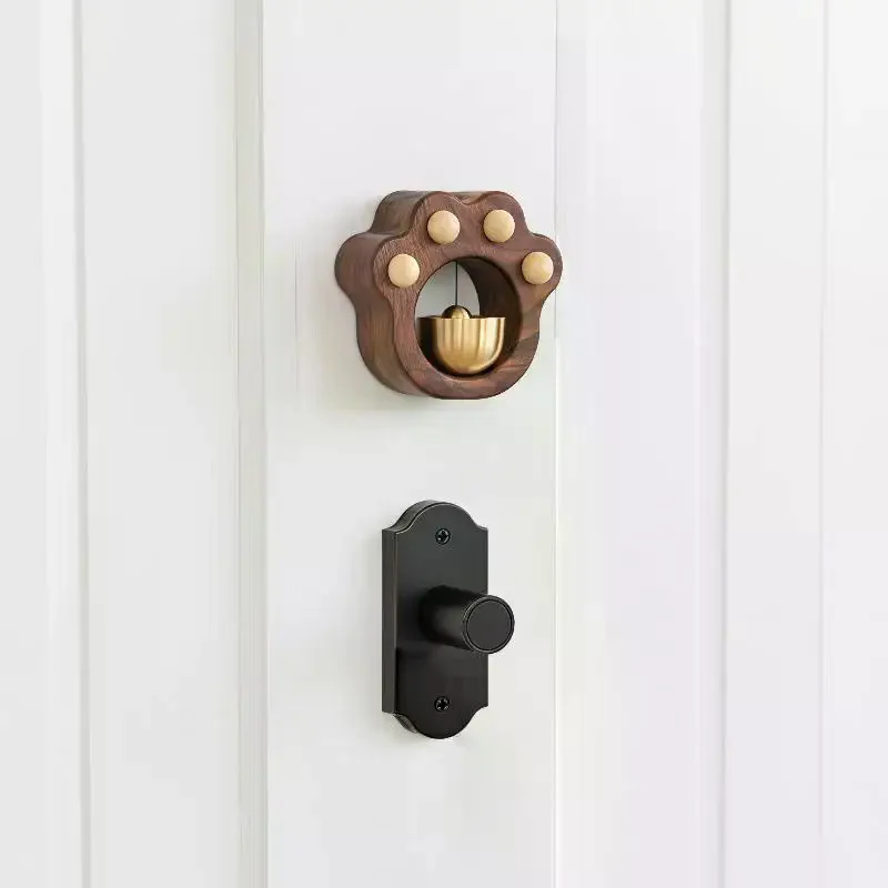 Cute Cat Paw Cartoon Doorbell Wind Chime Door Opening Reminder Easy to Hang Home Entrance Wall Decor