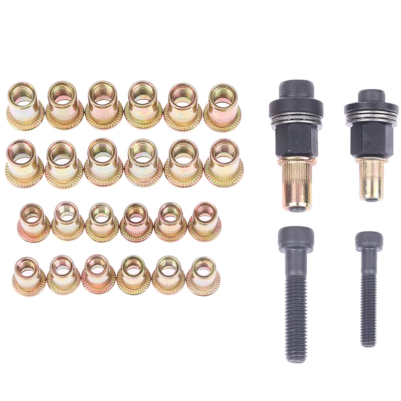HOT! M6 M8 Rivet Nut Guns Manual Riveter Stainless Steel Column Hexagon Nuts AM6SS AM8SS DIY Drill Rivet Outer Hexagon Pull Rod