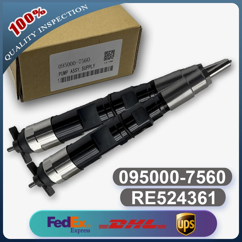 

Fuel Injector 095000-7560 RE518726 RE524361 RE518726 RE53961 SE501936 for John Deere Engine 6081 Tractor 8120 8220 8320 8420