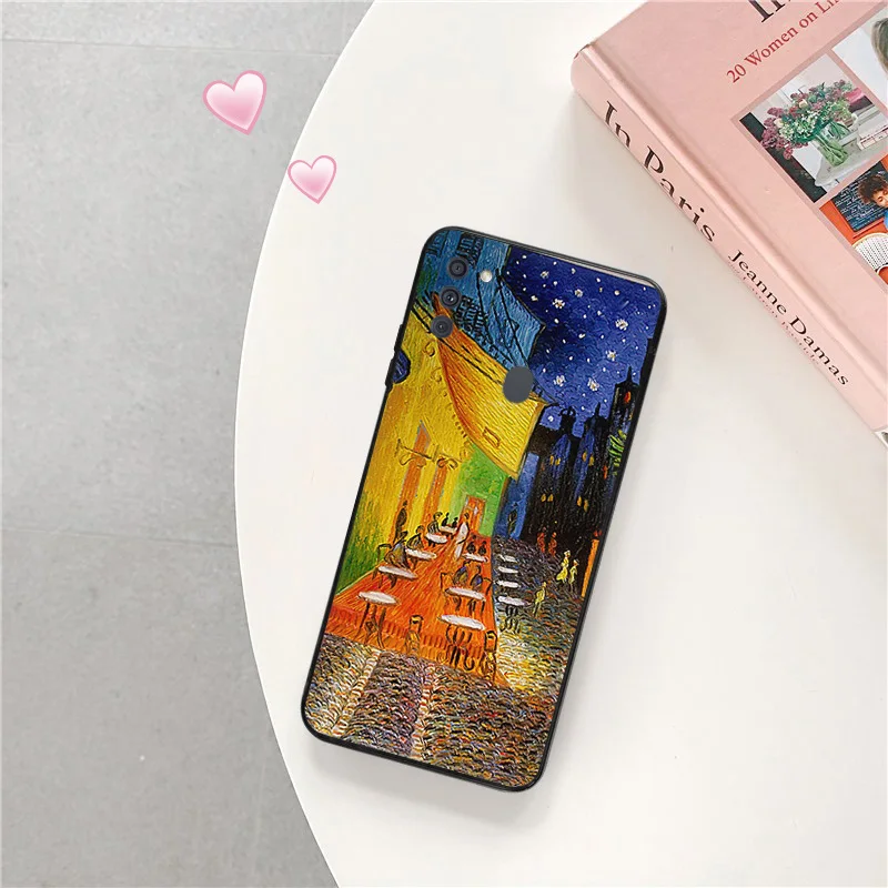 Soft Silicone Phone Case For A30 A15 A14 A13 A12 A11 A25 A24 A23 A22 A21S A20 A10 Van Gogh Starry Night Matte Protect Cover image 2