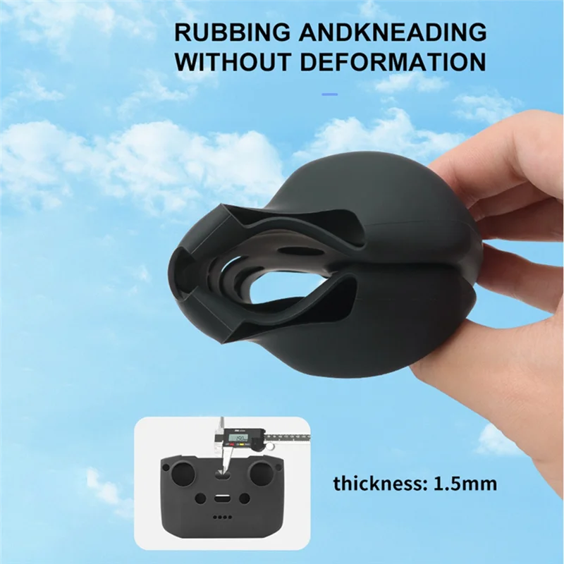 -ESTR غطاء وحدة التحكم عن بعد المقاوم للصدمات لـ RC-N1/N2/N3 لـ DJI FLIP/AIR 3S/NEO أسود