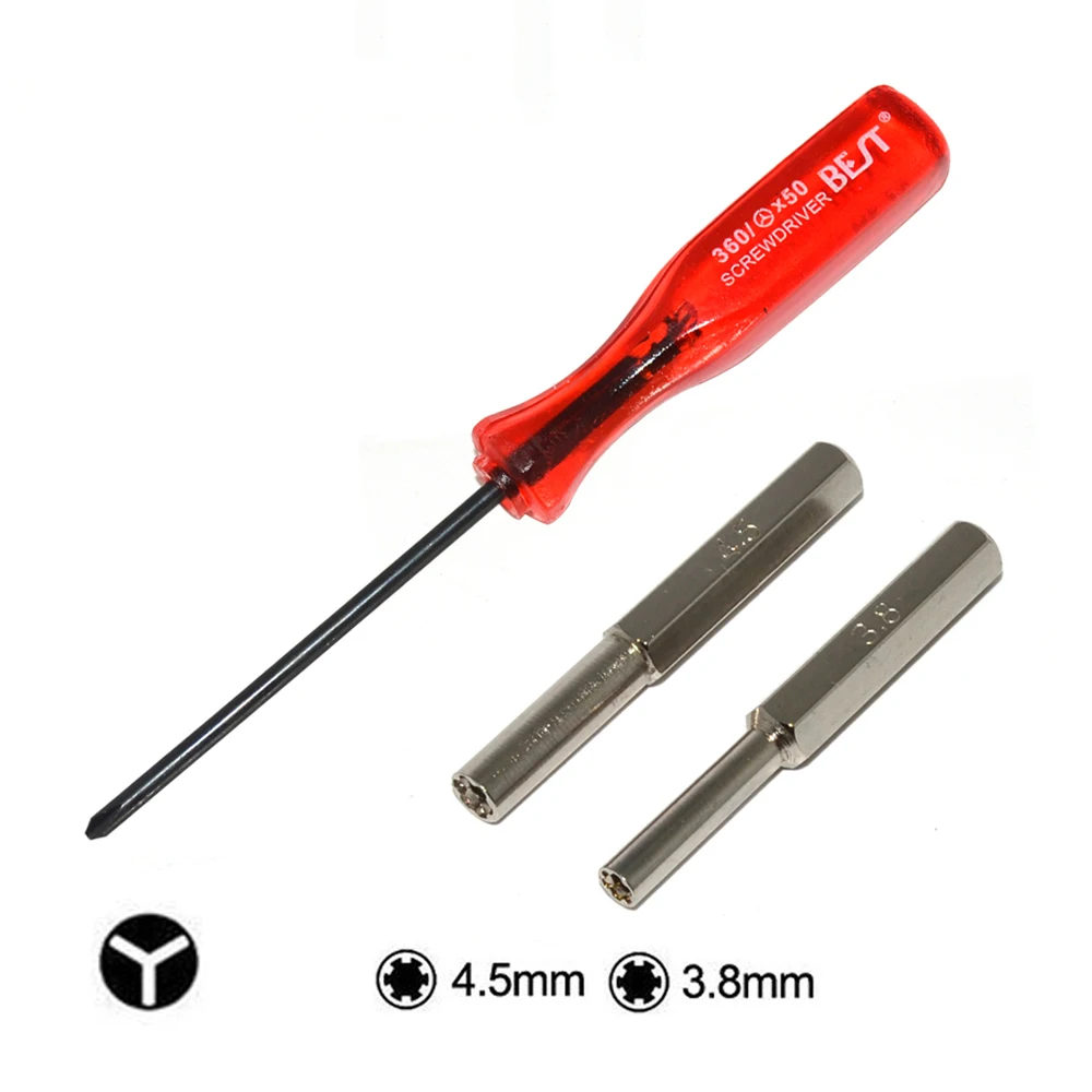 Security Screwdriver Bit Set Gaming Accessories 3.8mm+4.5mm + Y Screwdriver Tool Open Cartridges for N64/SF-C/GB/NES/NG-C/SNES