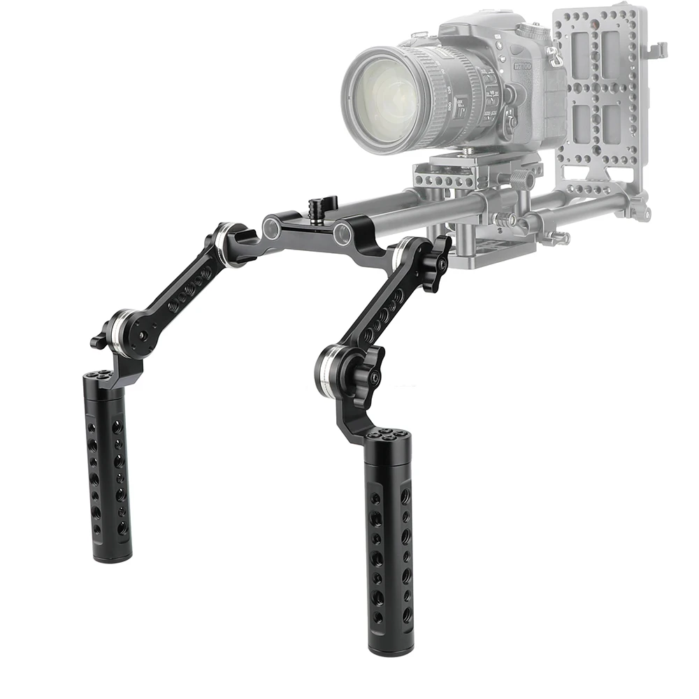 KIMRIG Aluminum Cheese Handgrip Rig With Strengthening ARRI Rosette Magic Arm & 15mm Rod Clamp For Dslr Shoulder Mount Rig