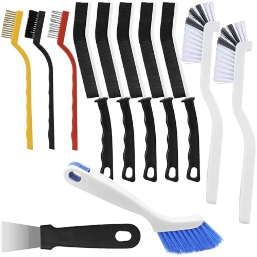 

Crevice Cleaning Brush 12Pcs, Hard Bristle Deep Cleaning Brushes Supplies for Household use, Kitchen, Bathroom, Corner, Grout,