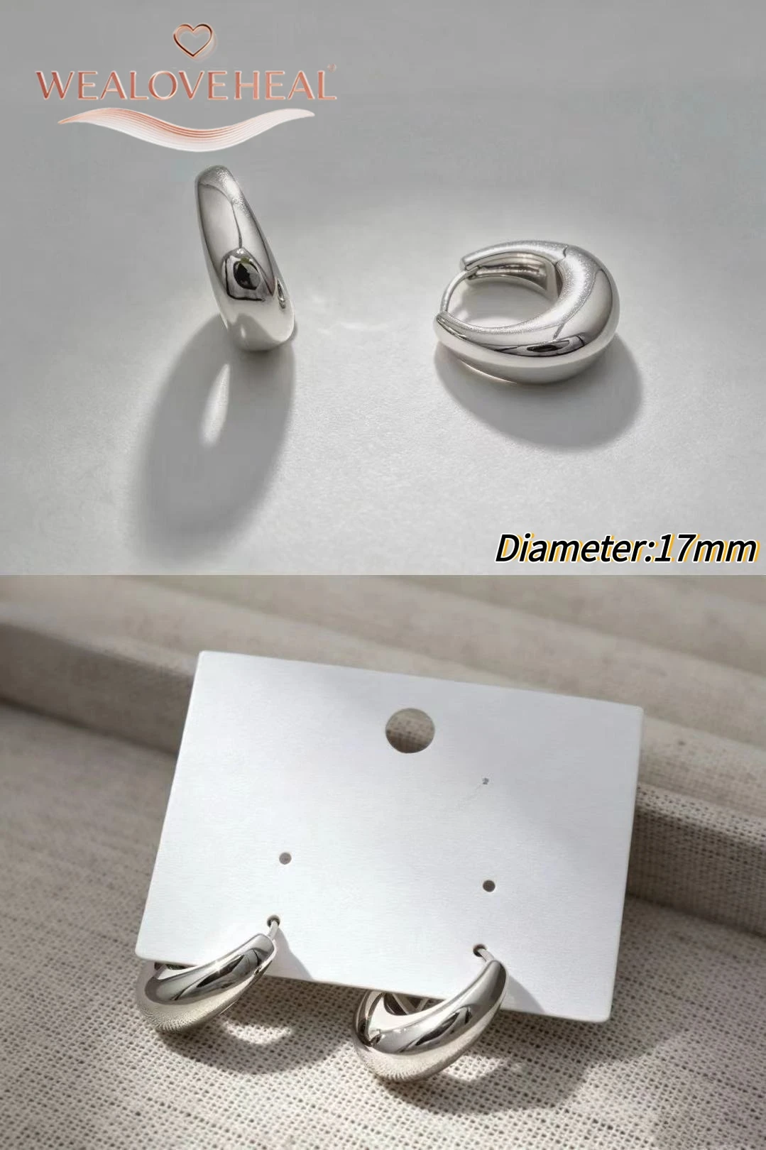 ohrringe damen, ohrringe, Rhodium-Plattierte Messing Geometrische Kleine Creolen für Damen 2026 Trendige Einfache Huggie Runde Ohrringe Geburtstags-Party Schmuck Geschenk – Detail 28