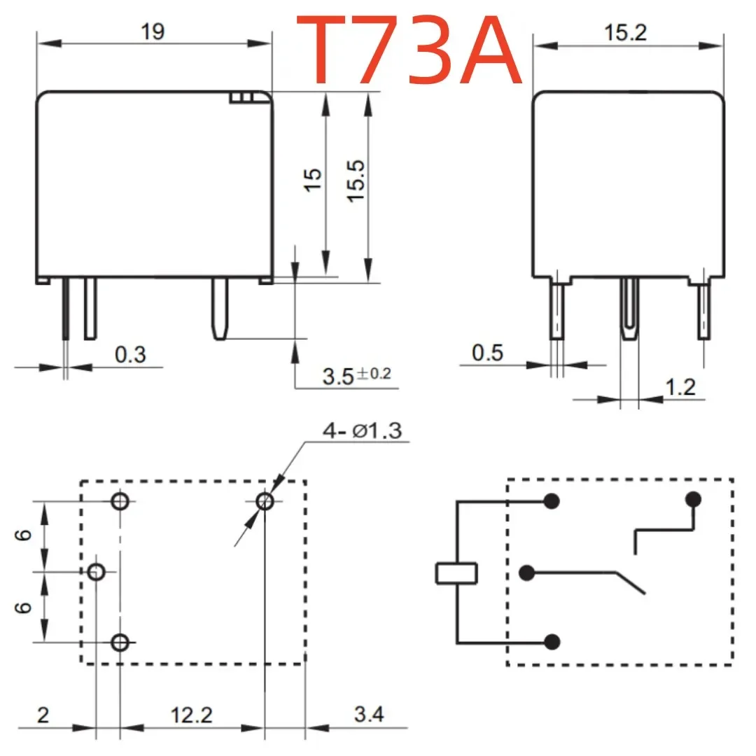 New LRD-S-112DM ; LRD-S-124DMT ; (T73A-24V/12V-7A/12A) Relay 4pins