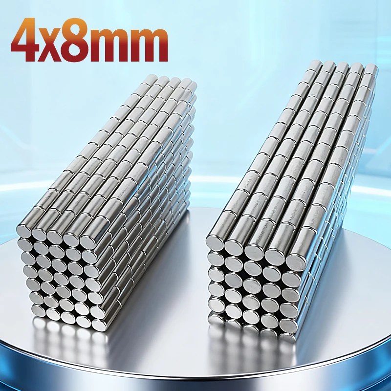 N35 NdfeB 4x8mm Magnet Round Shape Permanent Magnetic Imanes 4*8mm Accessory Neodymium Magnet 20-500pcs for Office Fridge