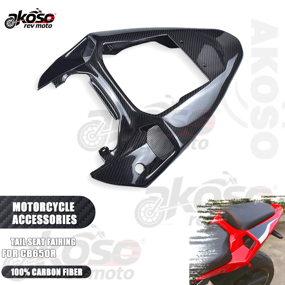 

Tail Seat Fairing Rear Seat Saddle Cover Cowl Motorcycle Accessories For Honda CB650R Modified Supplies Real 3k Dry Carbon Fiber