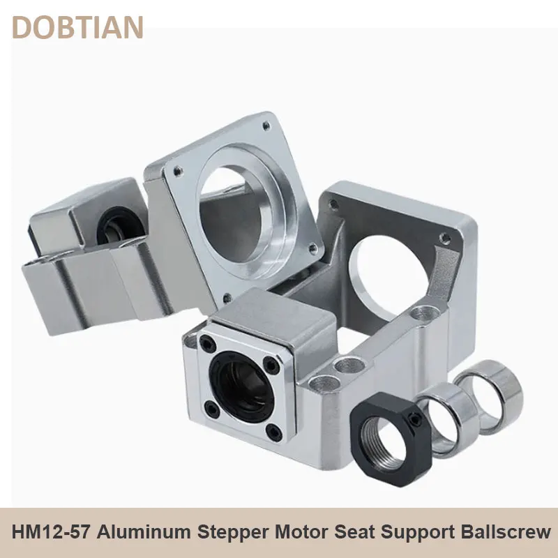 

HM12-57 Aluminum Stepper Motor Seat Support Ballscrew SFU16 And Nema23 Engines Integrated Motor Bracket