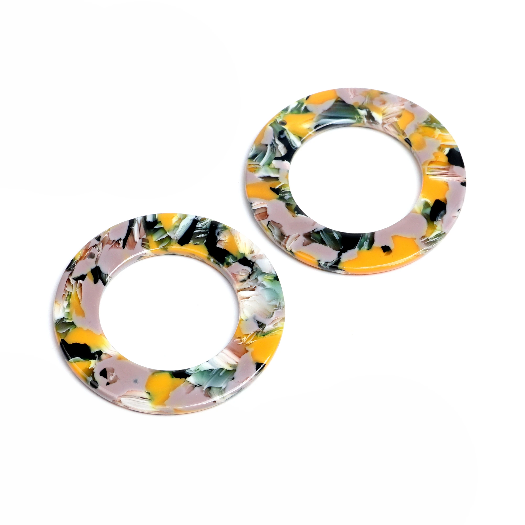 Leopard Print Circle Charm for DIY Jewellery Making