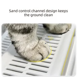 Escalera caja de arena gatos patas cortas con filtro y fácil limpieza