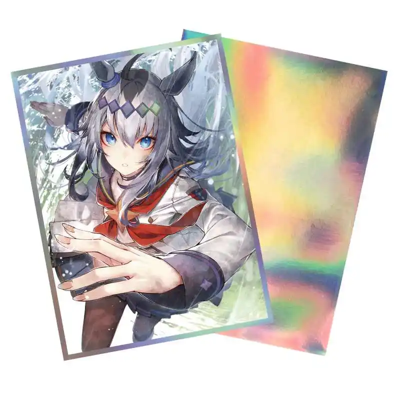 

67X92Mm 60Pcs/set Diy Pretty Derby Oguri Cap Card Sleeve Color Flash Ws Dtcg Opcg Ptcg Oguri Cap Card Protection Cover Gift Toys