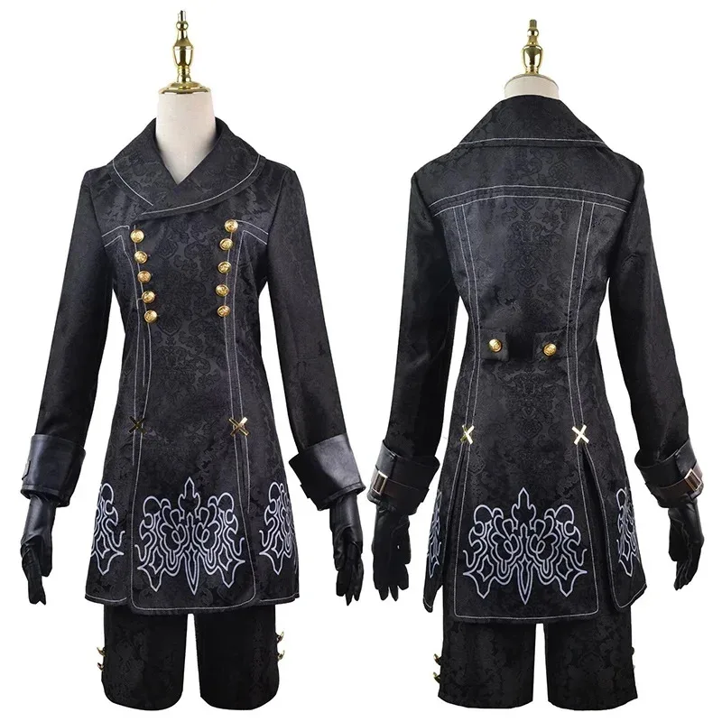 

Anime Nier Automata 9S Yorha 2B Cosplay Suit Male Women Outfit Wig Disguise Costume Plus Size Fancy Party Black Dressa;3,v'5.t;8