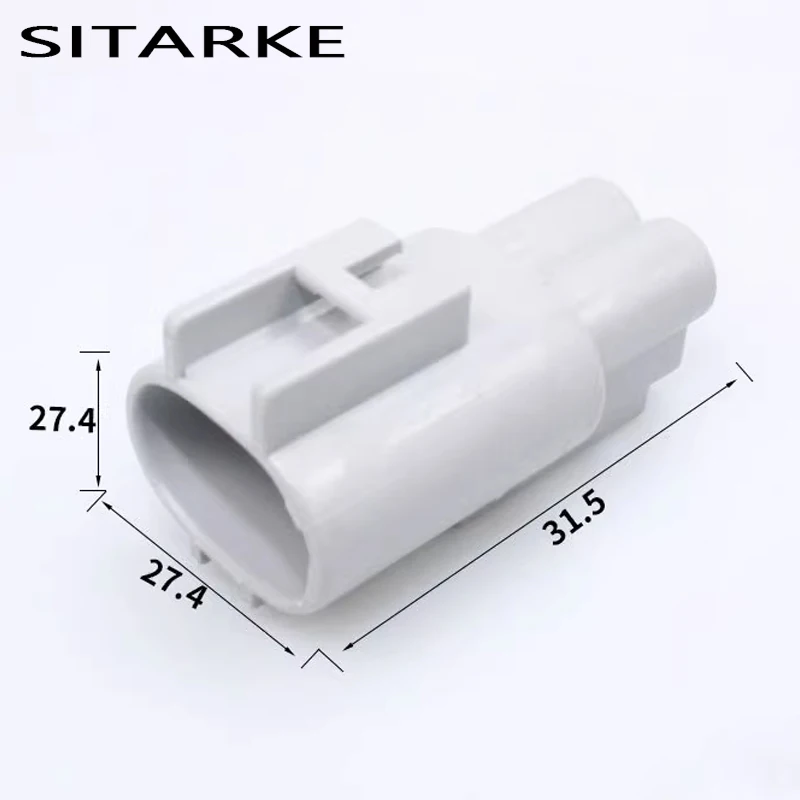 1 Set 2 Pin Female Male Electronic Fan Plug Auto Connector 4.8 mm Series Socket 176146-6 176143-6 for Toyota Buick Excelle RAV4