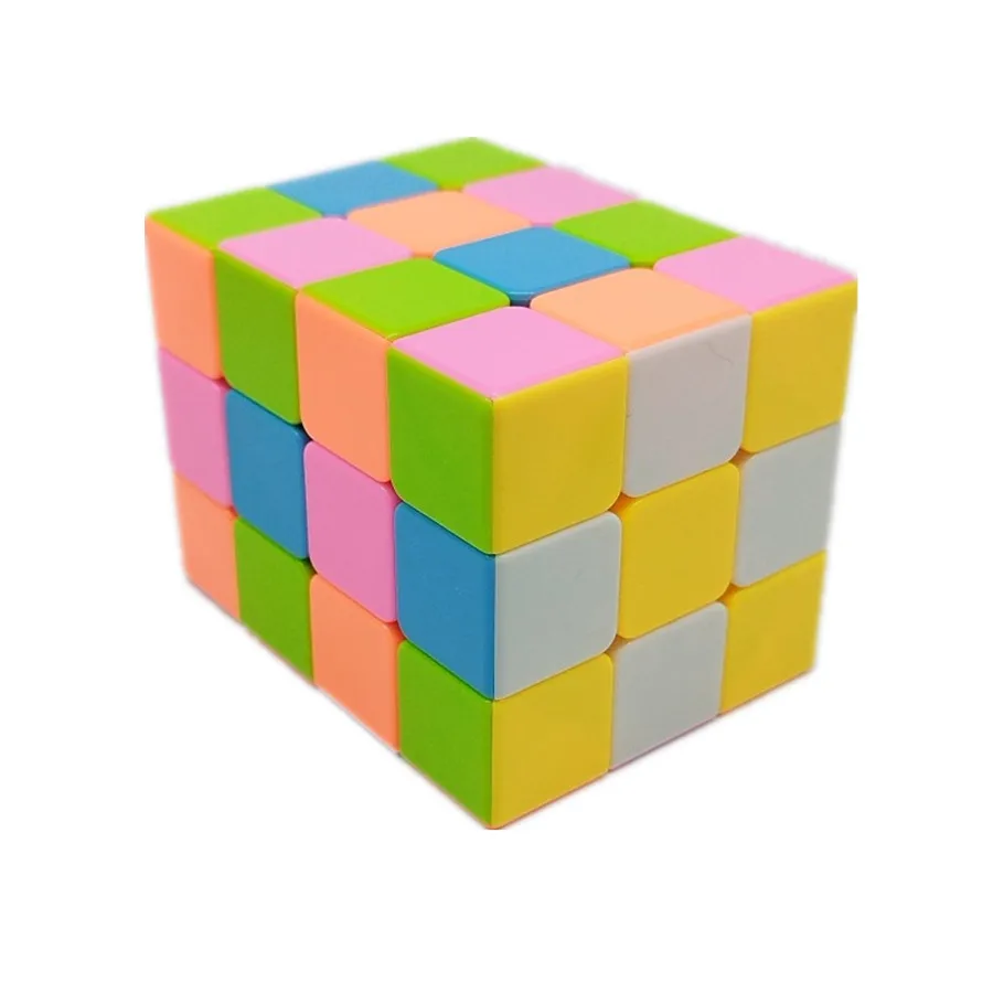 YiSheng 334 Candy Color Magic Cube Speed Professional Educational For Kids 3x3x4 Puzzle Cubo Magico Toys For Children Gift