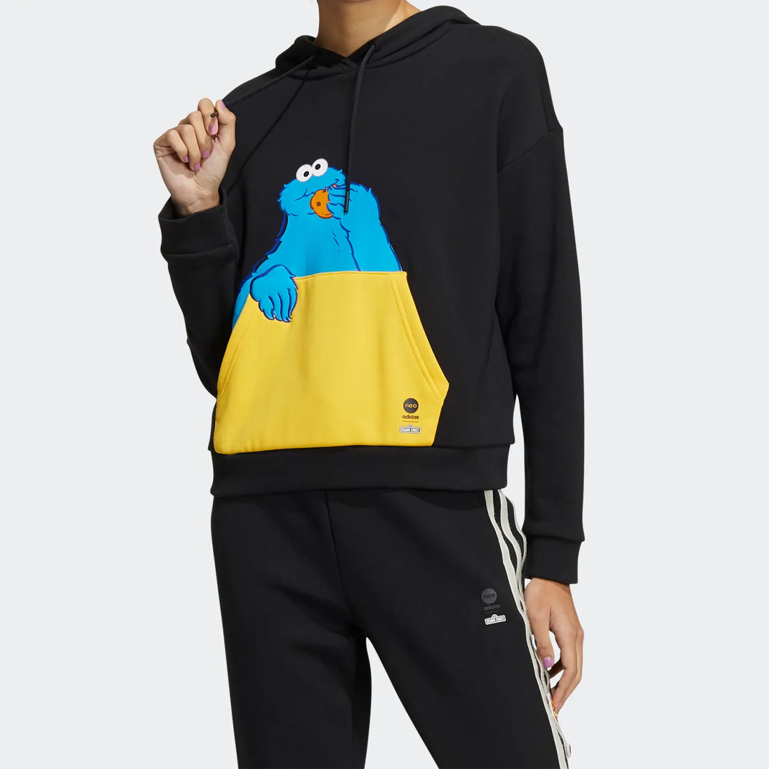 Adidas genuine Neo Sesame Street co branded hooded sports women's hoodie HD7280
