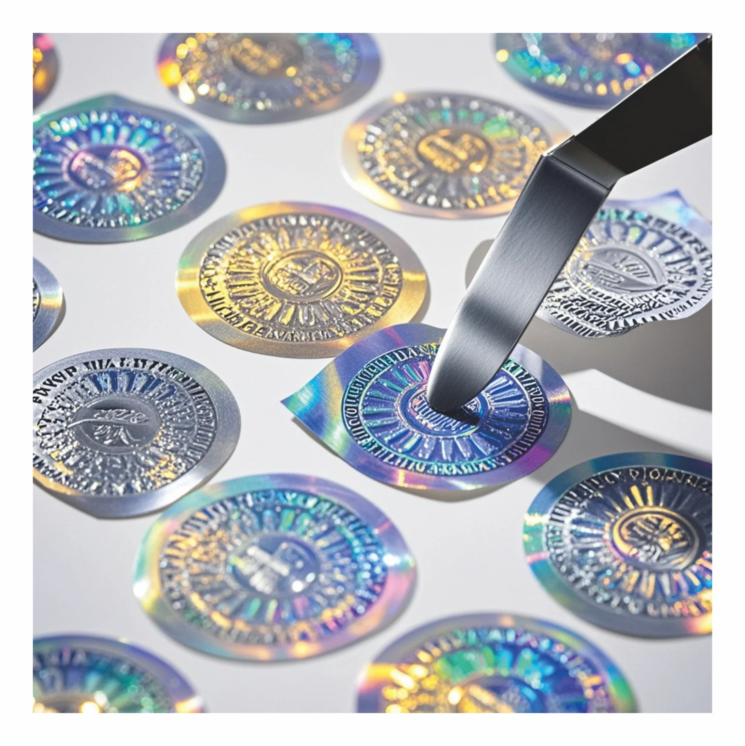 Professional Waterproof Holographic Labels For Electronics Wholesale Roll Vinyl Paper Adhesive Waterproof Hologram Label
